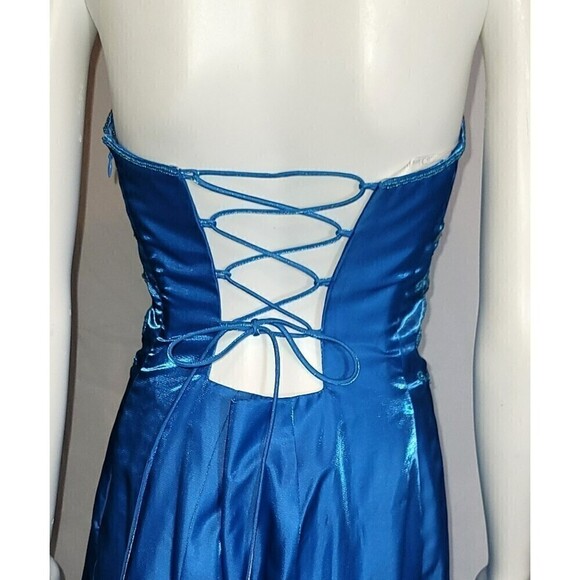 NWT - Morgan & Co. "Formal-Prom-Ball Dress" Classic Ocean Blue - Size 13/14 - Picture 7 of 12